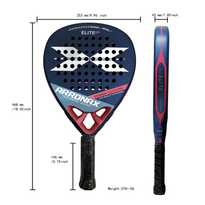 Arronax  Padel Tennis Racket , 12k Carbon Fiber, EVA Rackets ARRONAX