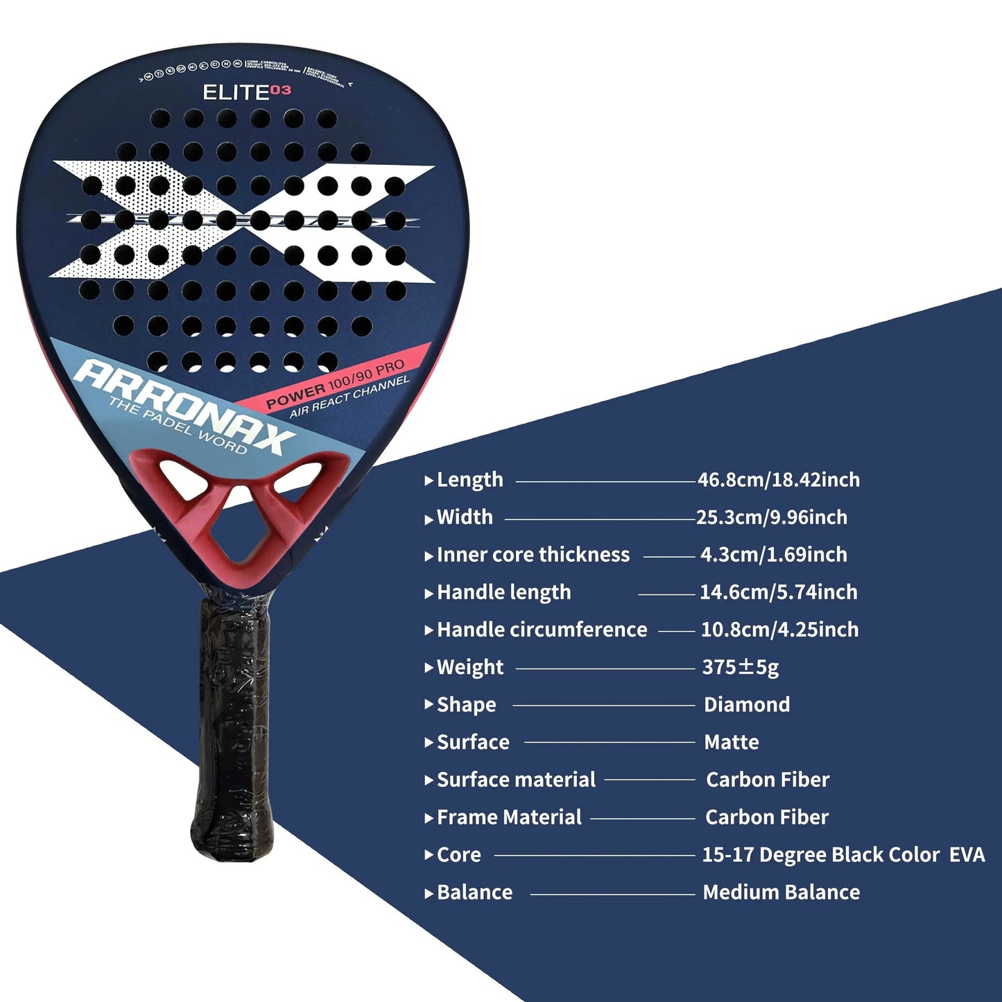 Arronax  Padel Tennis Racket , 12k Carbon Fiber, EVA Rackets ARRONAX