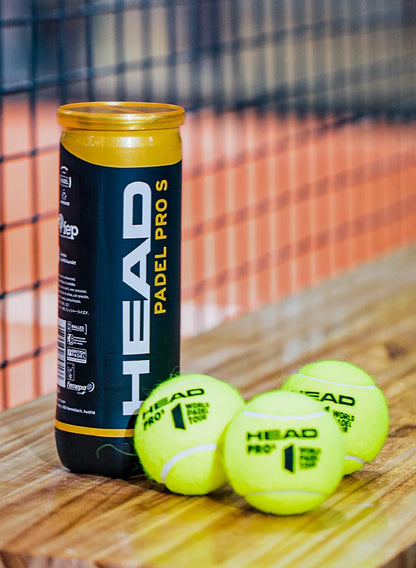 HEAD PADEL PRO S Tennis Balls – Official World Padel Tour Match & Training Balls (3-Pack) - IPSILONE