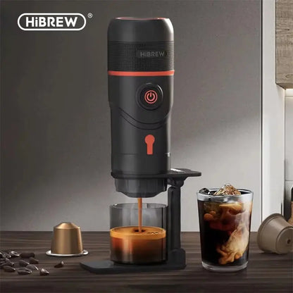 HiBREW Portable Coffee Machine for Car & Home,DC12V Expresso Coffee Maker Fit Nexpresso Dolce Pod Capsule Coffee Powder H4 IPSILONE