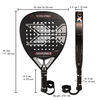 Arronax  Padel Tennis Racket , 12k Carbon Fiber, EVA Rackets ARRONAX