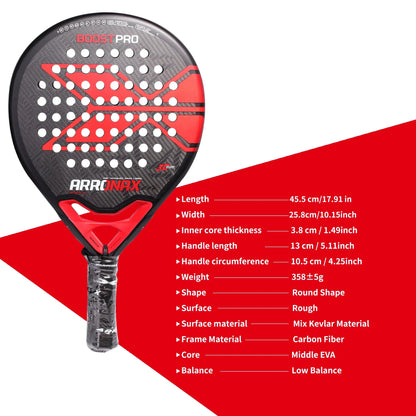 Arronax  Padel Tennis Racket , 12k Carbon Fiber, EVA Rackets ARRONAX