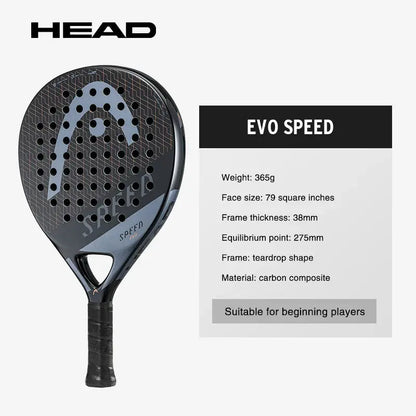 Original HEAD Lightweight Beach Tennis Racket with Wide Face and Comfortable Grip Full Carbon Beach Sports Board Tennis Racquet IPSILONE