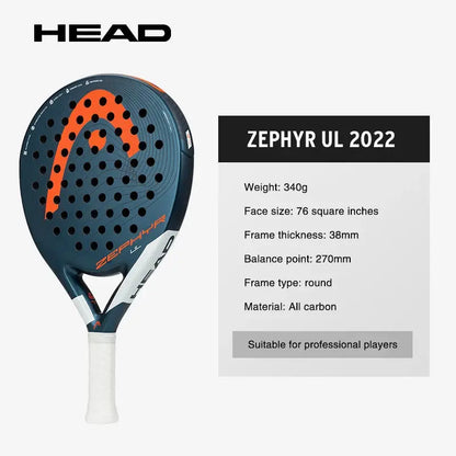 Original HEAD Lightweight Beach Tennis Racket with Wide Face and Comfortable Grip Full Carbon Beach Sports Board Tennis Racquet IPSILONE