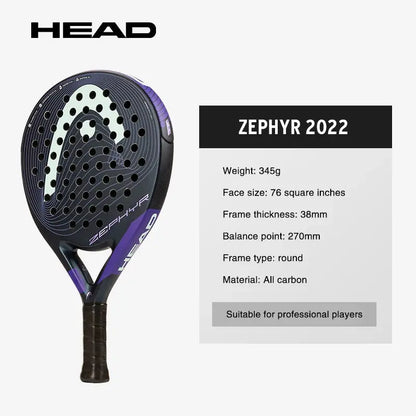 Original HEAD Lightweight Beach Tennis Racket with Wide Face and Comfortable Grip Full Carbon Beach Sports Board Tennis Racquet IPSILONE