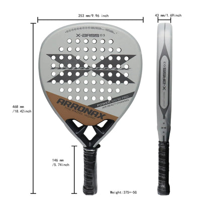 Arronax  Padel Tennis Racket , 12k Carbon Fiber, EVA Rackets ARRONAX