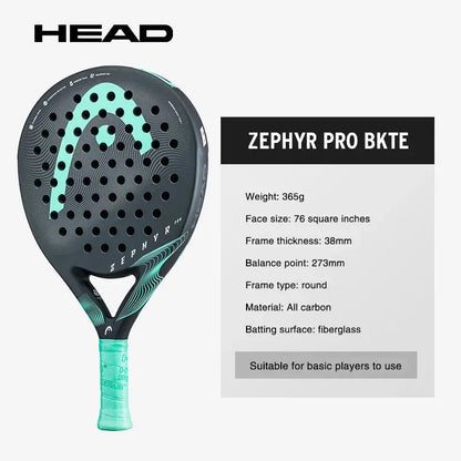 Original HEAD Lightweight Beach Tennis Racket with Wide Face and Comfortable Grip Full Carbon Beach Sports Board Tennis Racquet IPSILONE